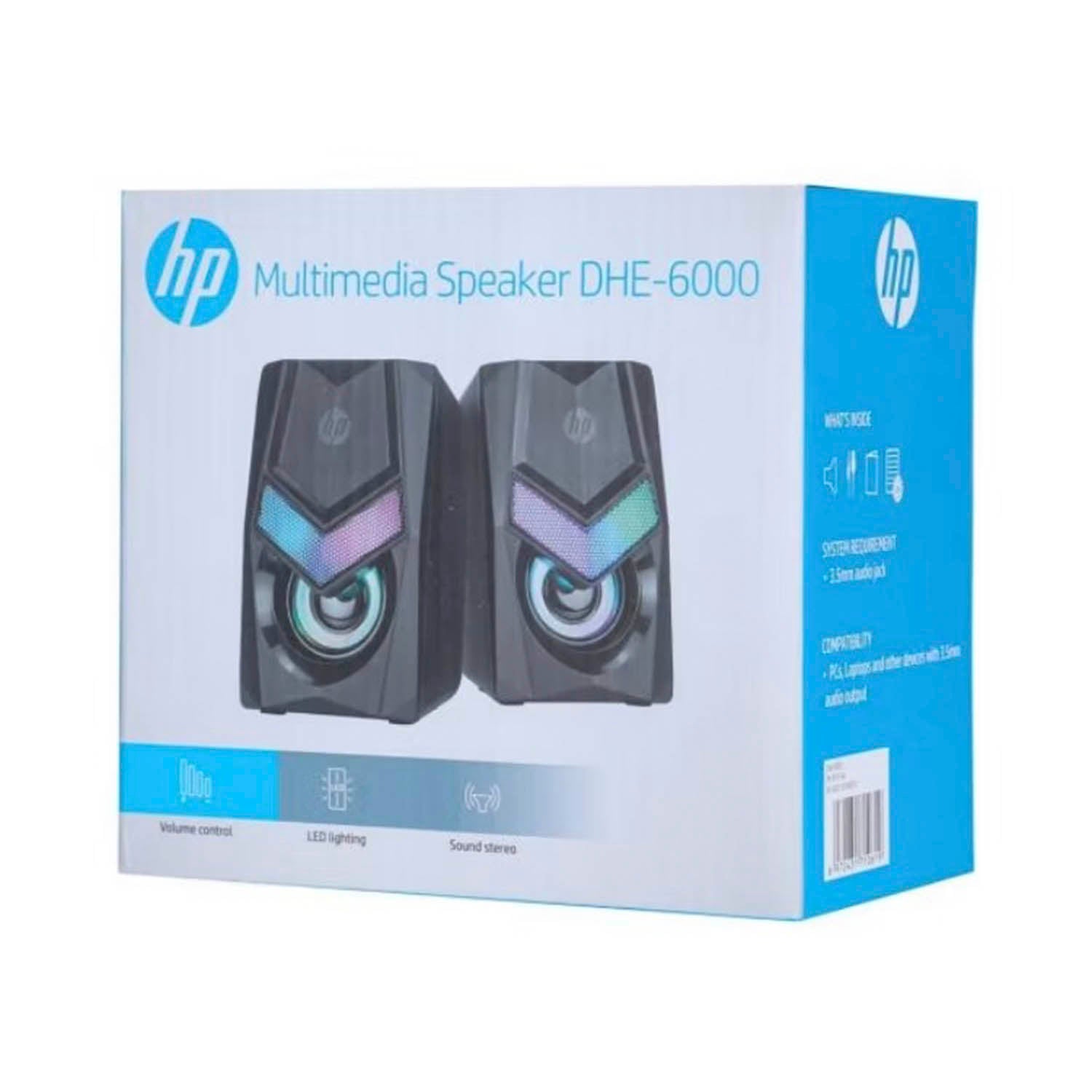 Parlante USB HP Multimedia con Iluminación RGB DHE-6000