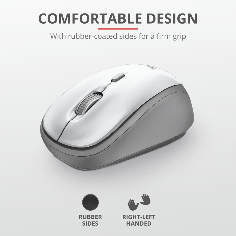 Mouse Inalambrico Trust Desktop Pro 2.4 Ghz Blanco Yvi 23386