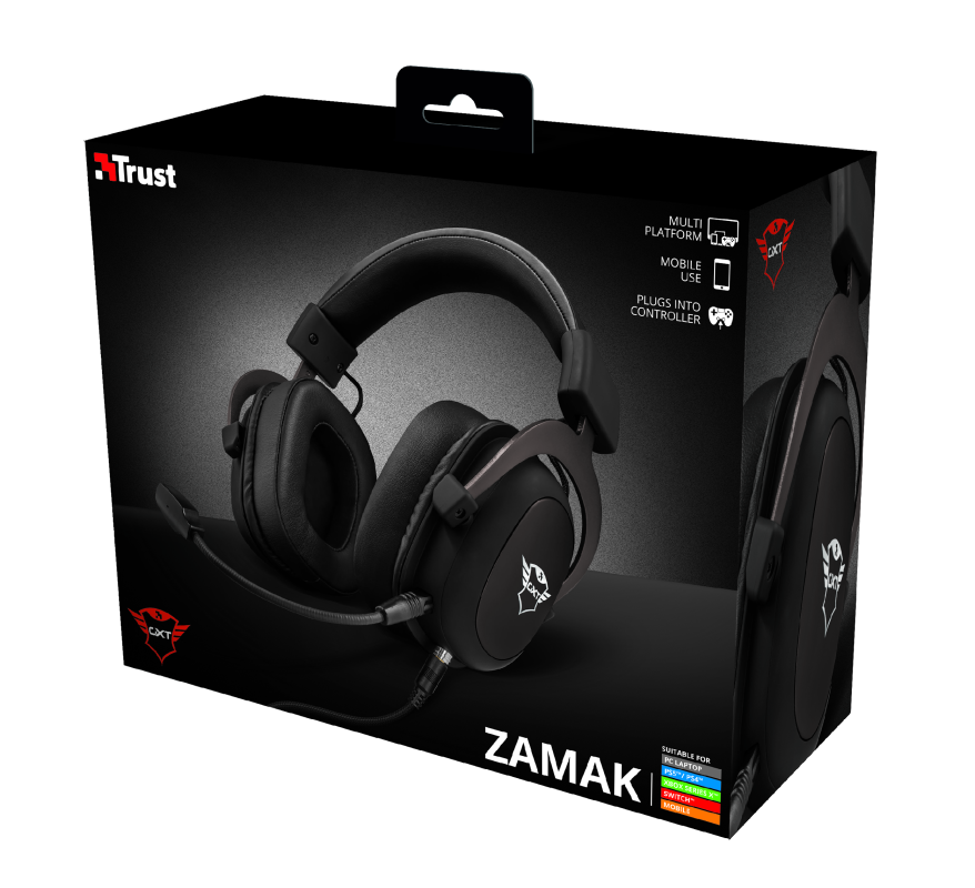 Audifonos Gamer Trust Zamak Gxt 414 Multiplataformas 53mm