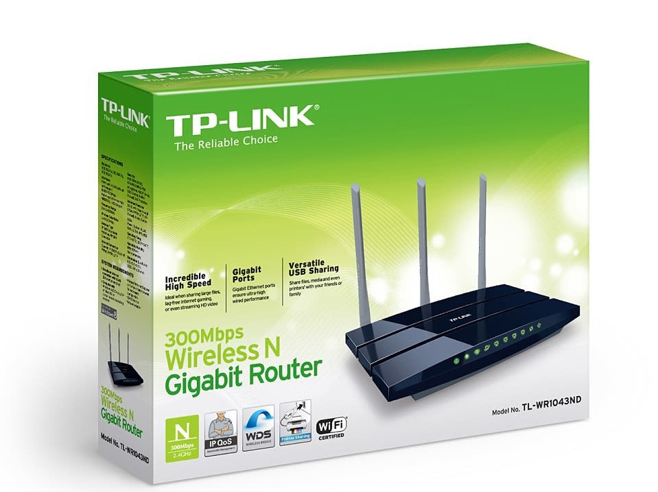 Router Tp-Link Tl-We1043Nd Gigabit 300Mb Servidor Impresión