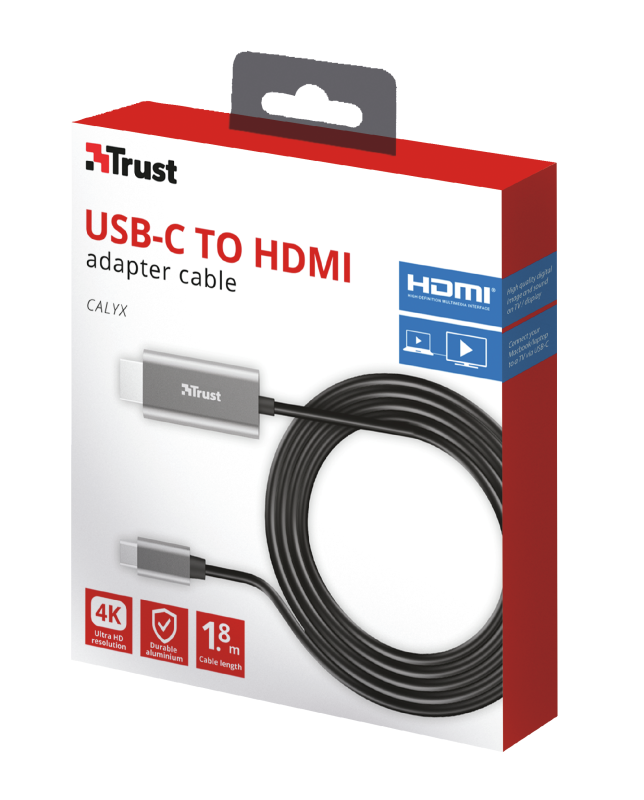Cable HDMI a USB C Trust Calyx 4K Profesional 1.8m Hz