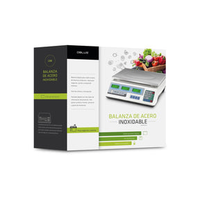 Pesa Balanza Digital de Almacén Recargable 40 KG Inoxidable