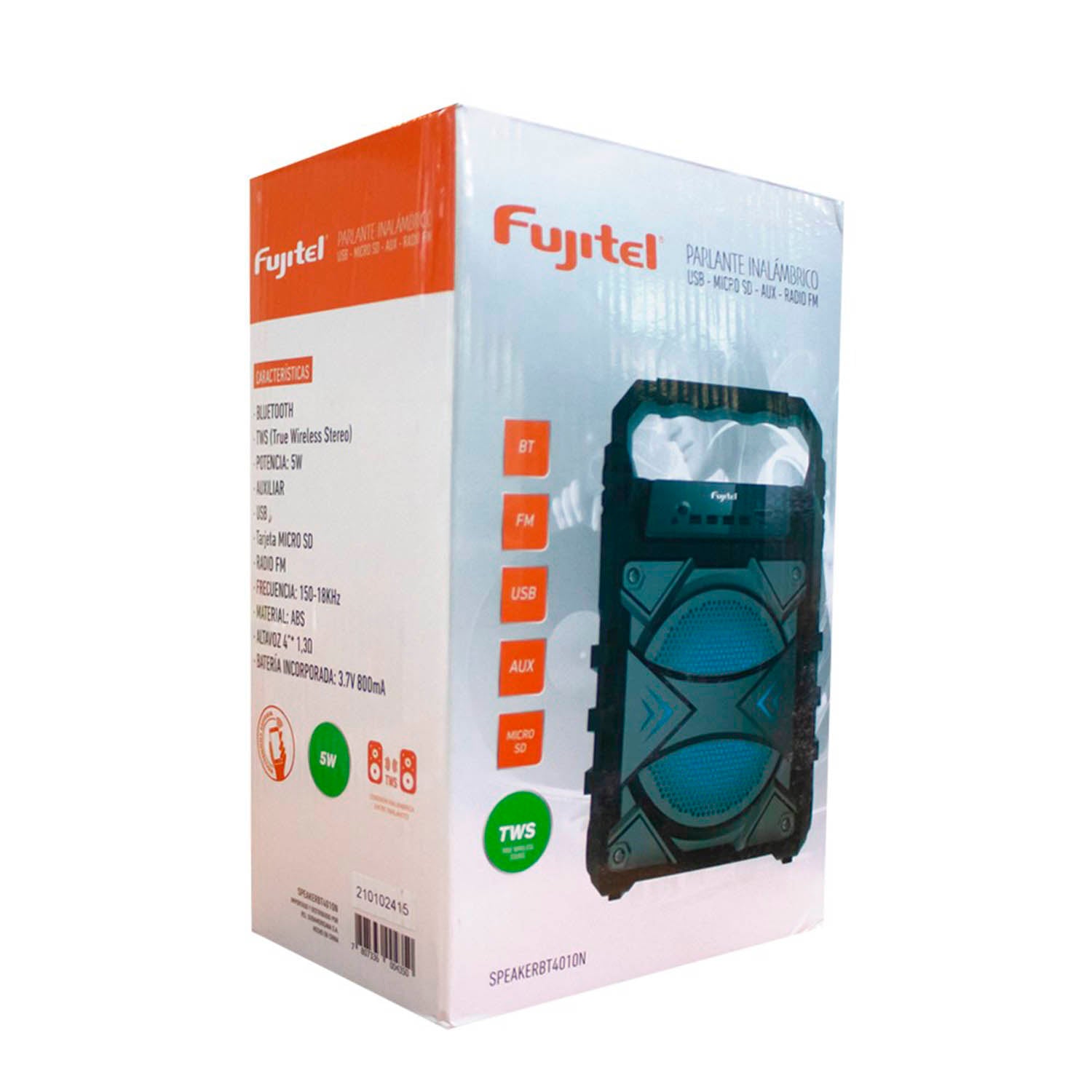 Parlante Portátil Recargable Fujitel TWS/ Bluetooth 5W/ 4010