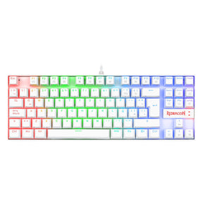 Teclado Gamer Redragon Mecanico Kumara Rgb K552W Pro Blanco