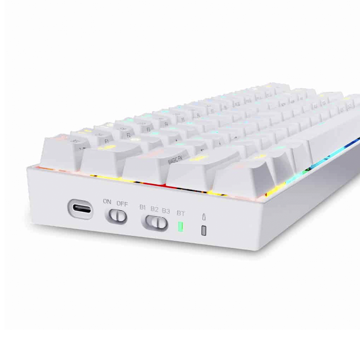 Teclado Gamer Redragon Mecanico Draconic Blanco Bluetooth K530W-Rgb