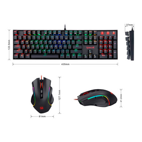 Kit Gamer Redragon Teclado Mecánico Mitra + Mouse Griffin
