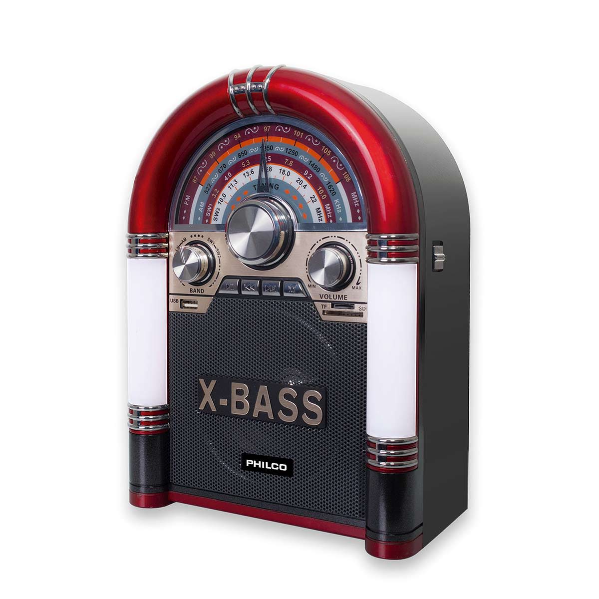 Radio Rockola XL Bluetooth Retro Iluminada + AM/FM SD VW-452