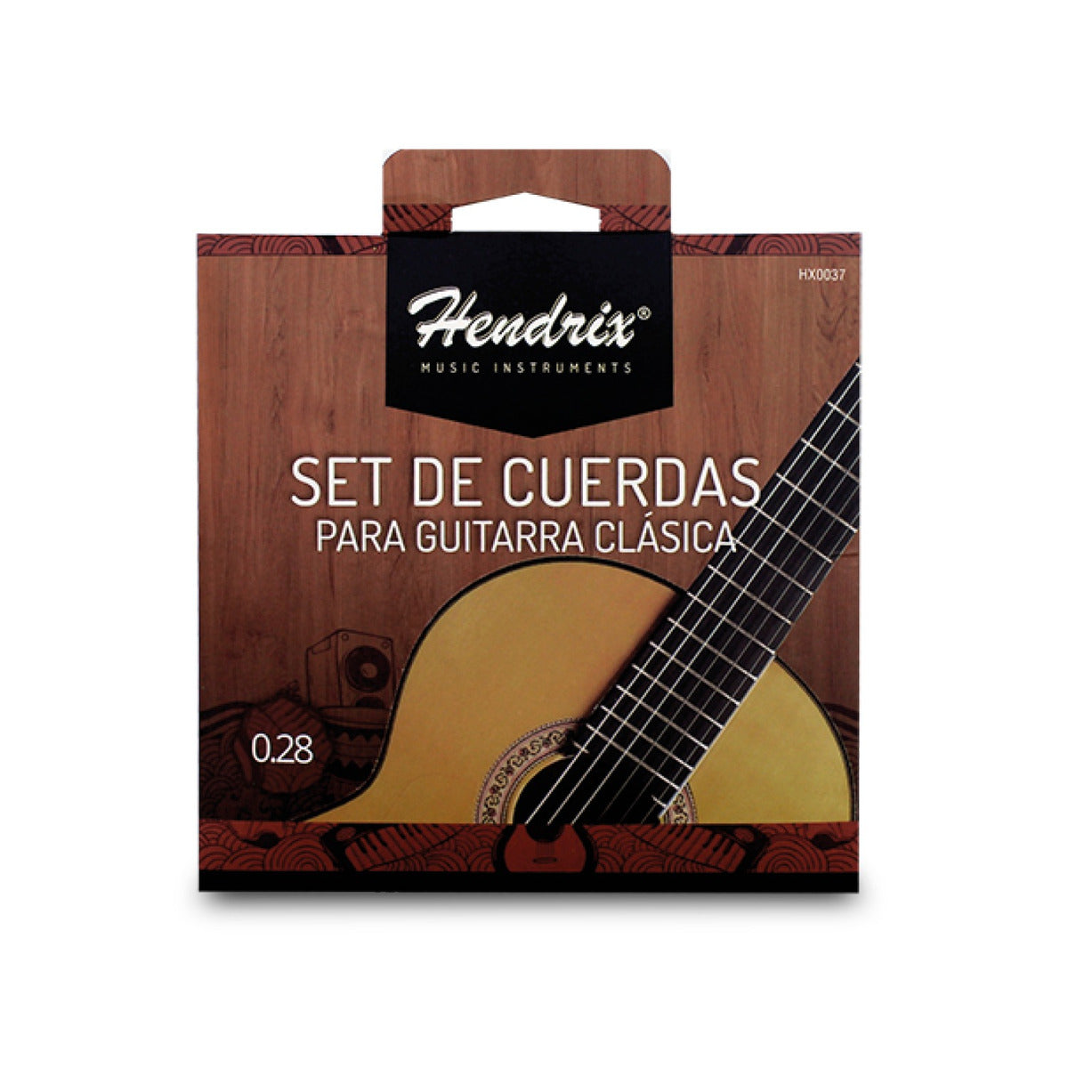 Cuerda De Guitarra Clasica Hendrix Nylon Cristal 0.28 Hx0037