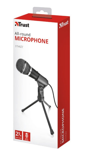 Microfono Trust Starzz con Tripode y conector Jack 3.5mm