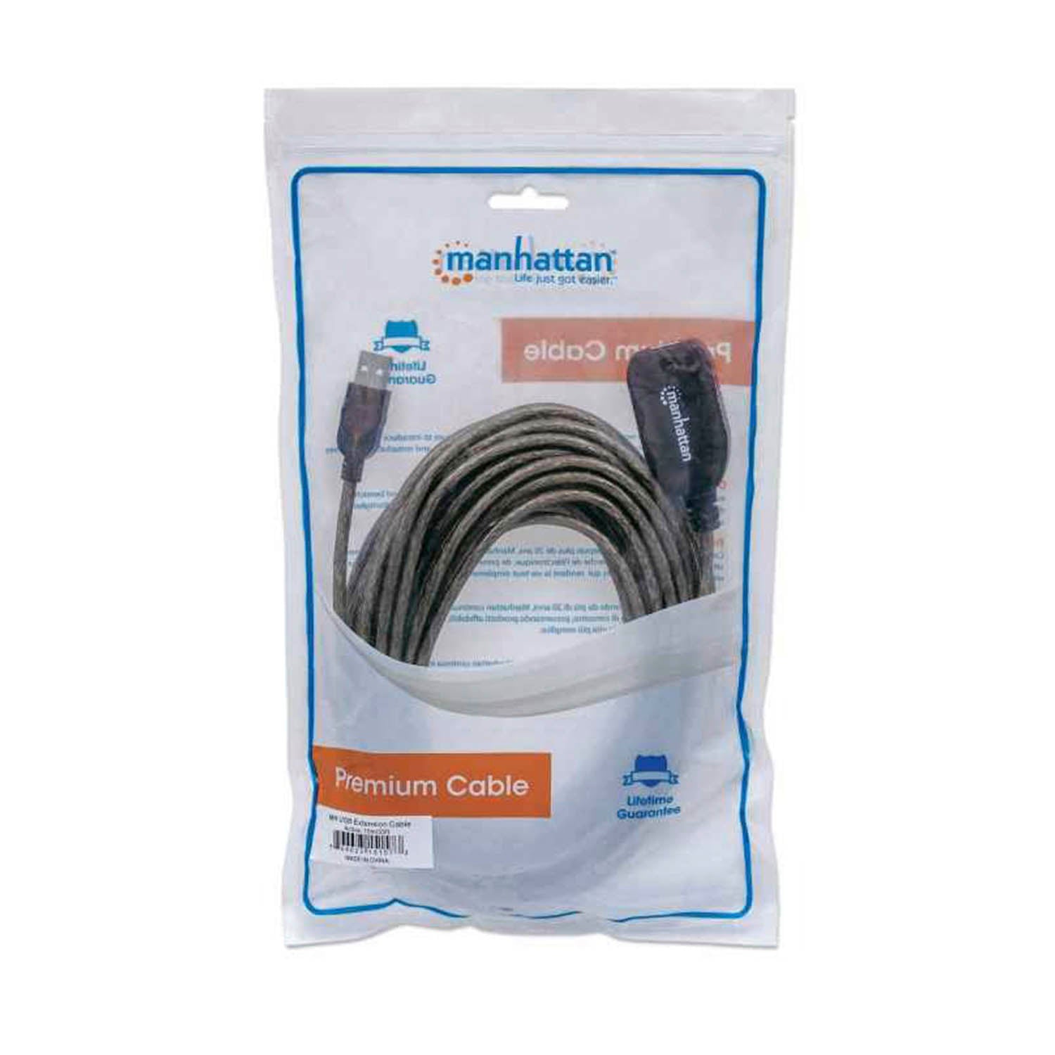 Extensión USB Activa de 10m High Speed Manhattan 151573