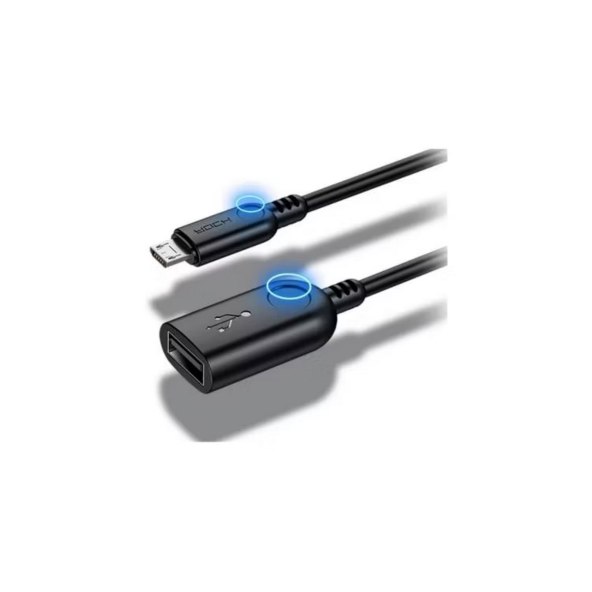 Cable De Datos OTG Micro USB A USB  Hembra 2.0 Rock Rcb0604 - Negro / Tamaño Único