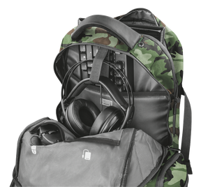 Mochila Gamer Trust Gxt 1250C Xl Kamo Military Reforzada 23868
