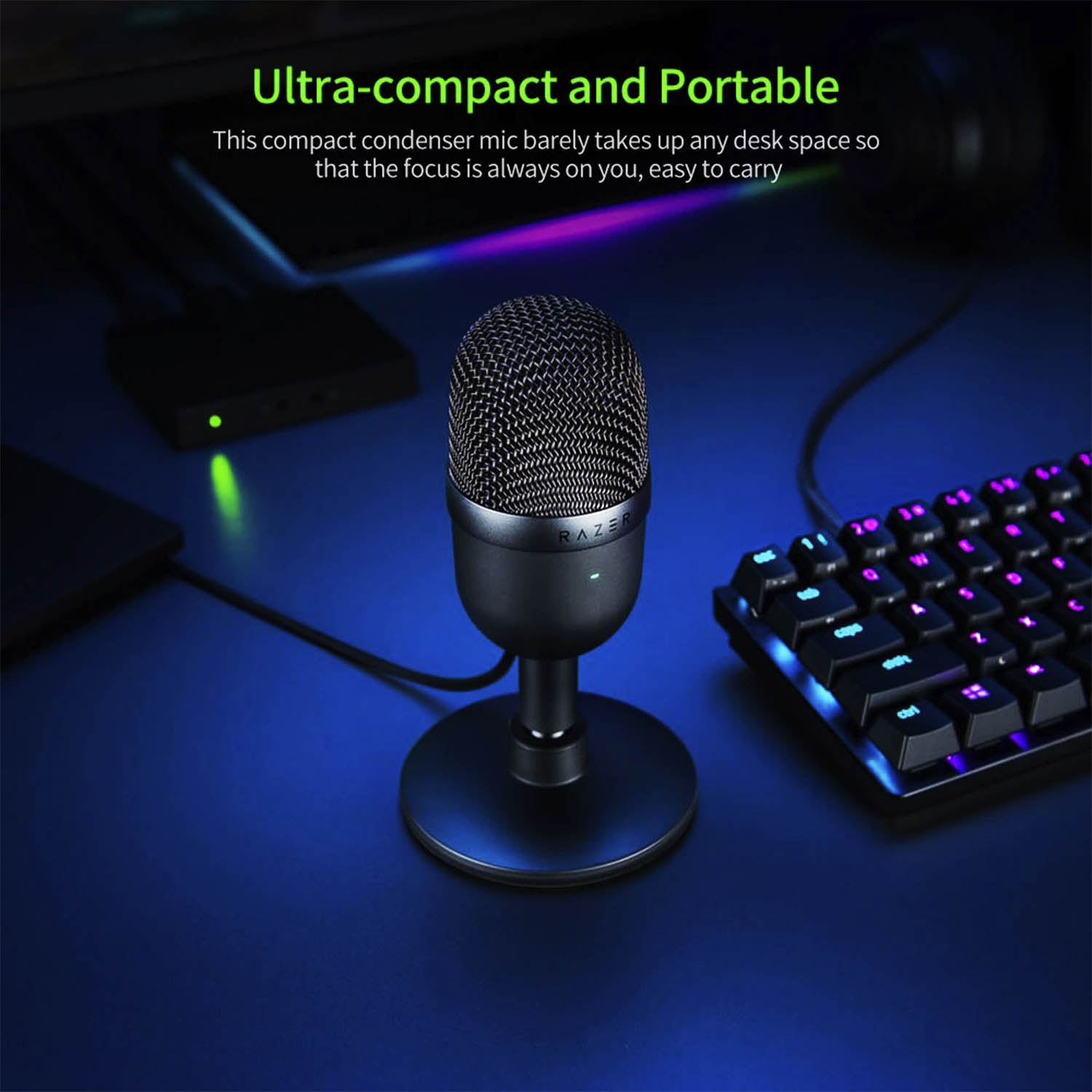 Microfono Razer Seiren Pink Mini Ultra Quart Condensador