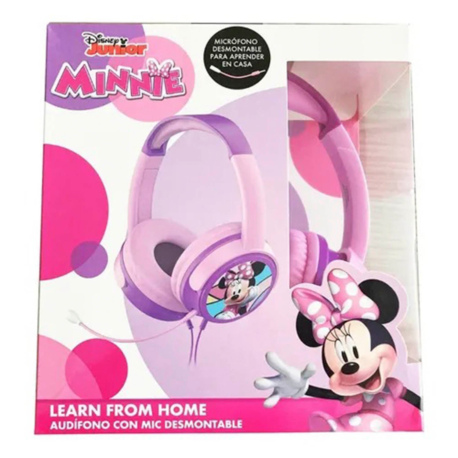 Audífonos Disney Minnie Kids de niñas Micrófono Desmontable