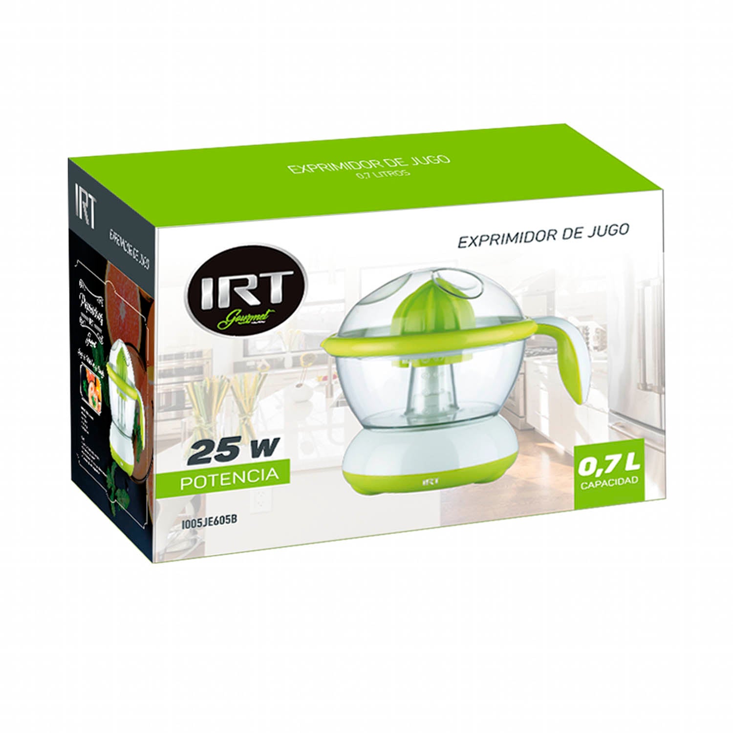 Exprimidor de Jugo Eléctrico IRT 700 ML Verde 220V