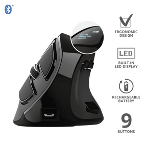 Mouse Ergonomico Profesional Trust Voxx Bluetooth Recargable