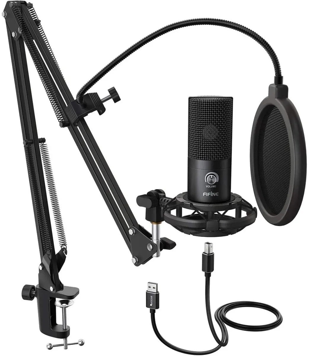 Kit Microfono Condensador De Estudio Fifine T669B Pro Pc/Ps4