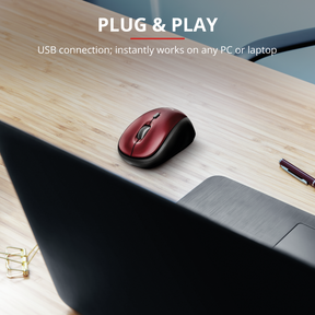 Mouse Inalambrico Trust Desktop Pro Rojo Yvi 19522