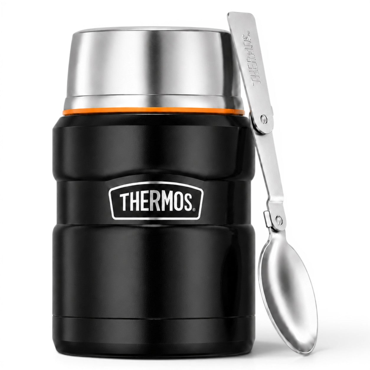 Termo de Comida Premium Inox Thermos King  470ML Negro
