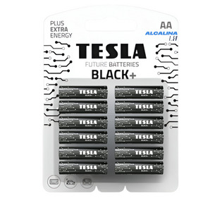 Pack 12 Pilas Tesla Black+ AA T-ES-011 Alcalina High Power