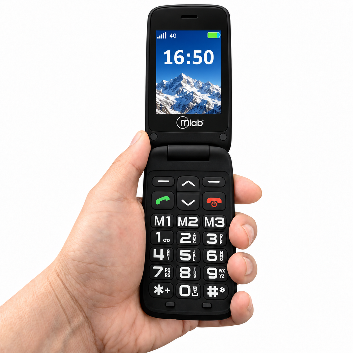 Teléfono Senior Adulto Mayor 4G Almeja con Base de  Carga BK