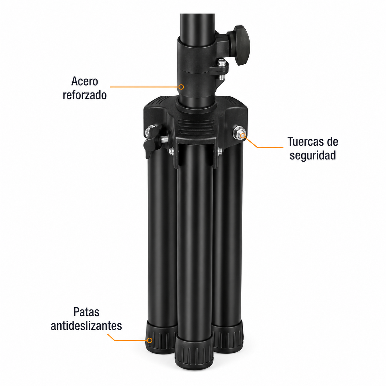 Tripode  Profesional para Parlantes de Acero Reforzado Multiusos Black Edition