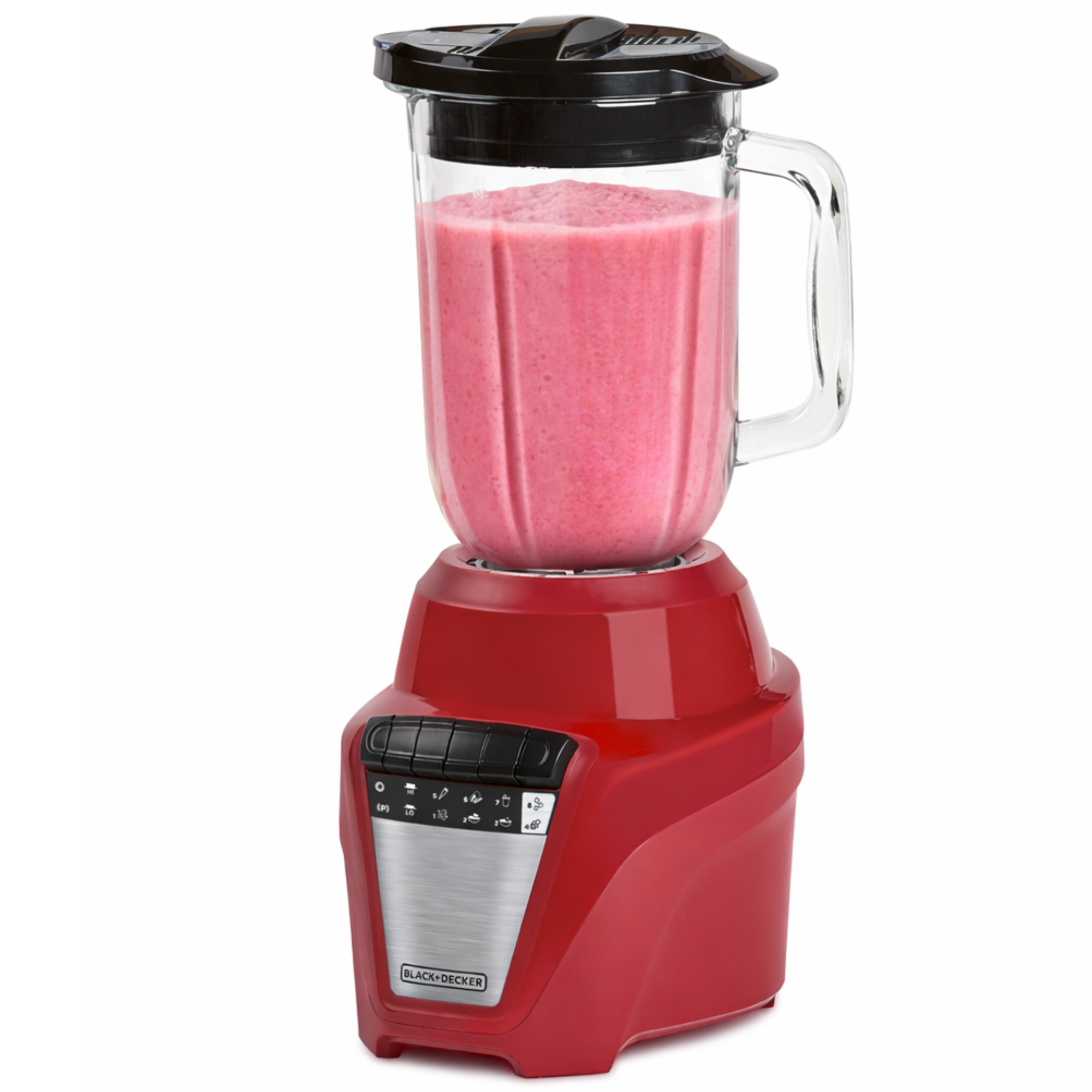 Licuadora Black+Decker 700W Vaso de Vidrio 1.5L Roja
