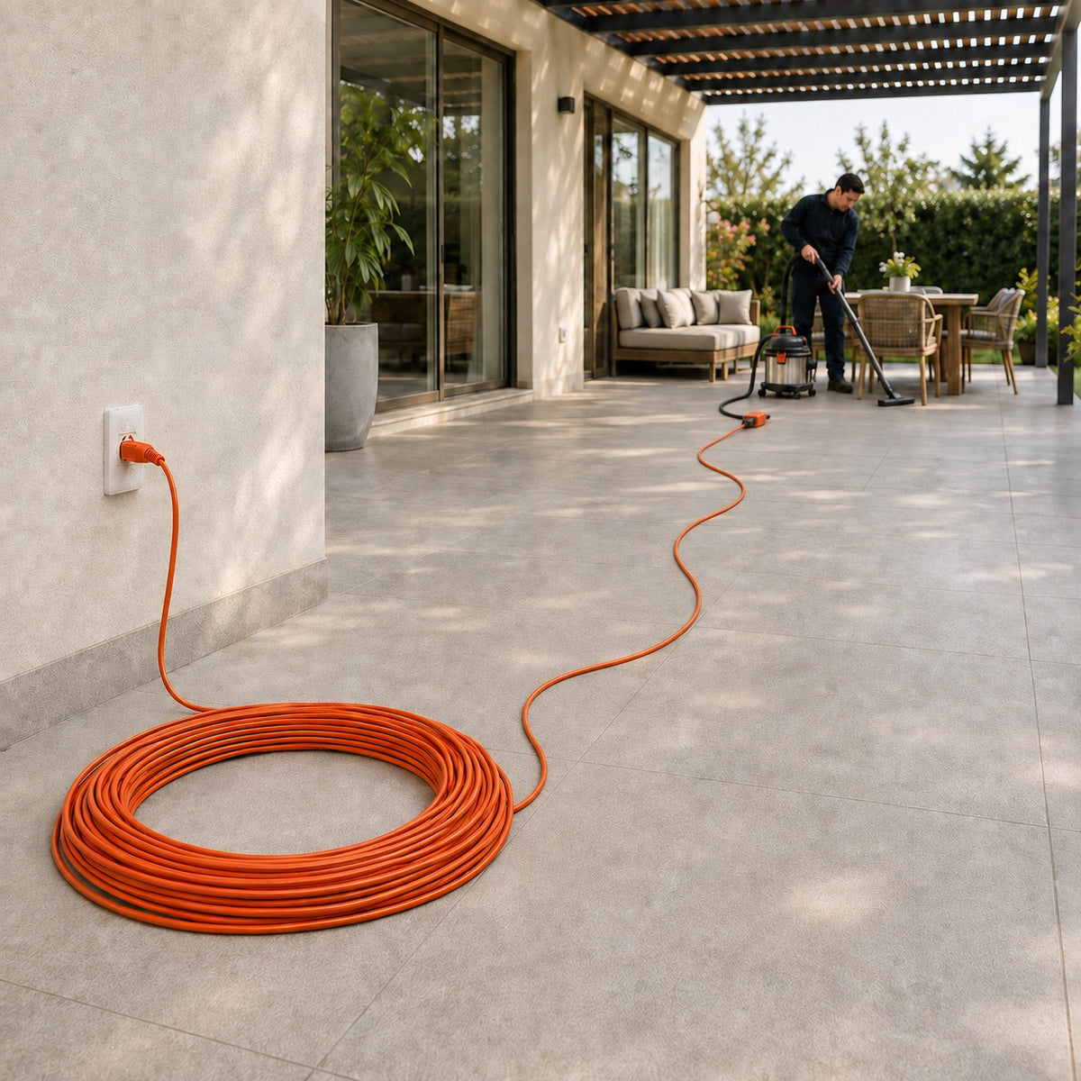 Extensión Eléctrica 30 Metros SEC XT49/ 2500W/ 10A Naranjo