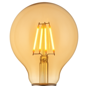 Ampolleta LED Filament Deco Globo Wellmax E27 Calida 8W G95