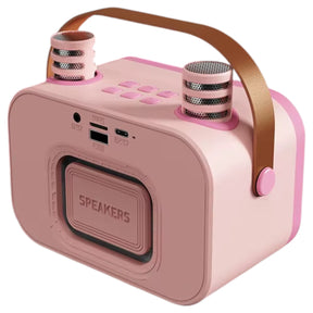 Karaoke Infantil RGB con 2 Micrófonos Inalámbricos Pink My Lil Dual Voice