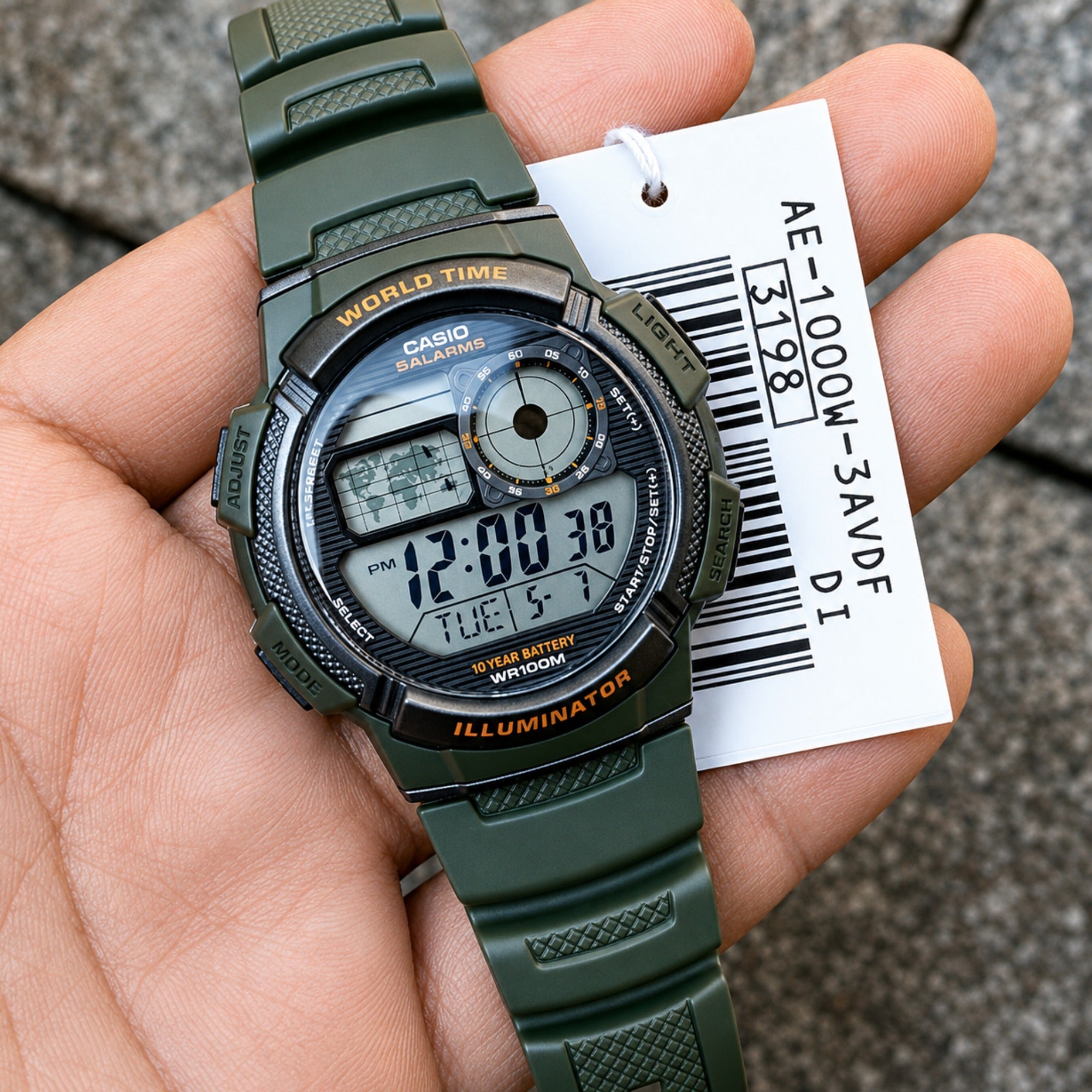 Reloj de Hombre Casio Musgo AE-1000W-3AVDF Classic Style