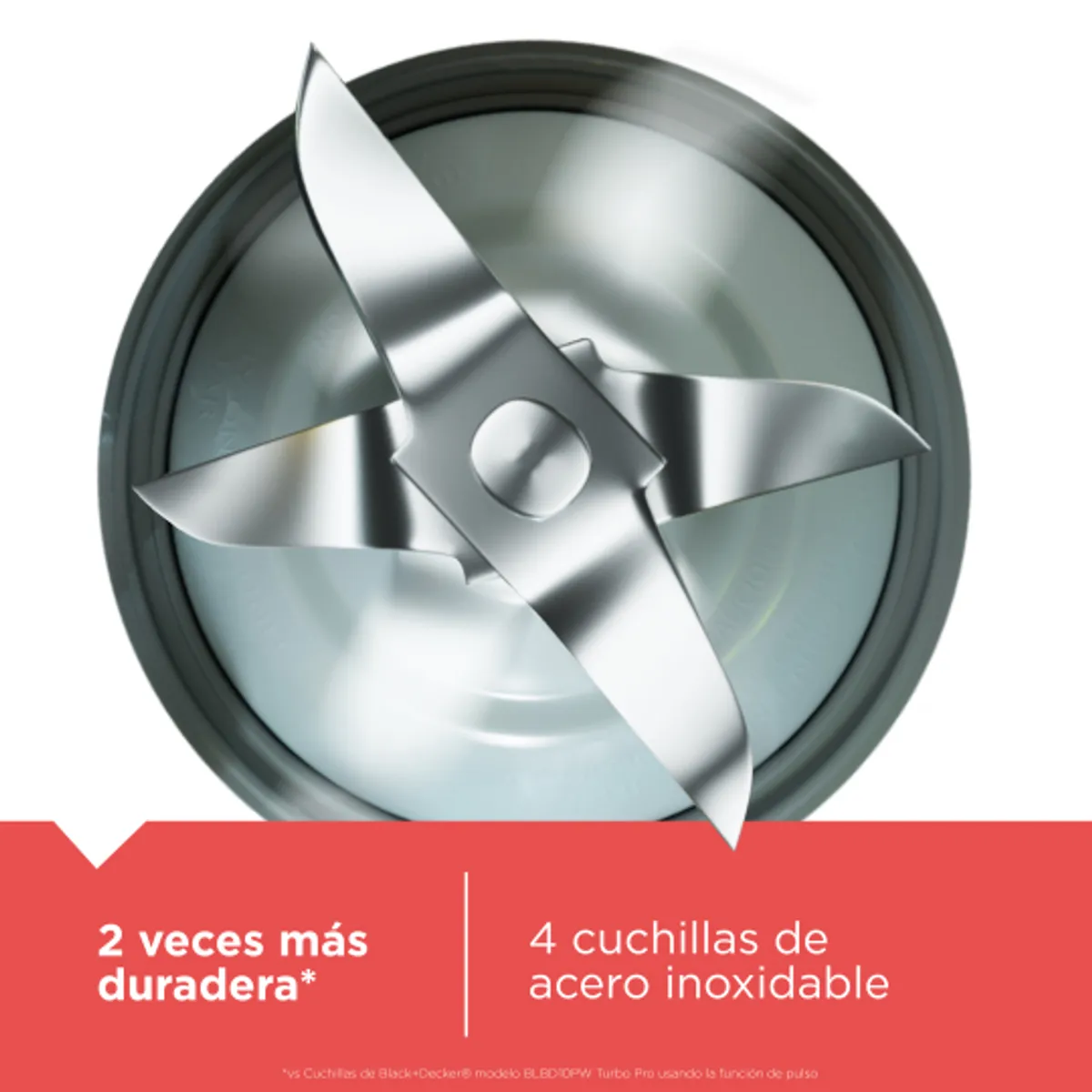 Licuadora Black+Decker 700W Vaso de Vidrio 1.5L Roja