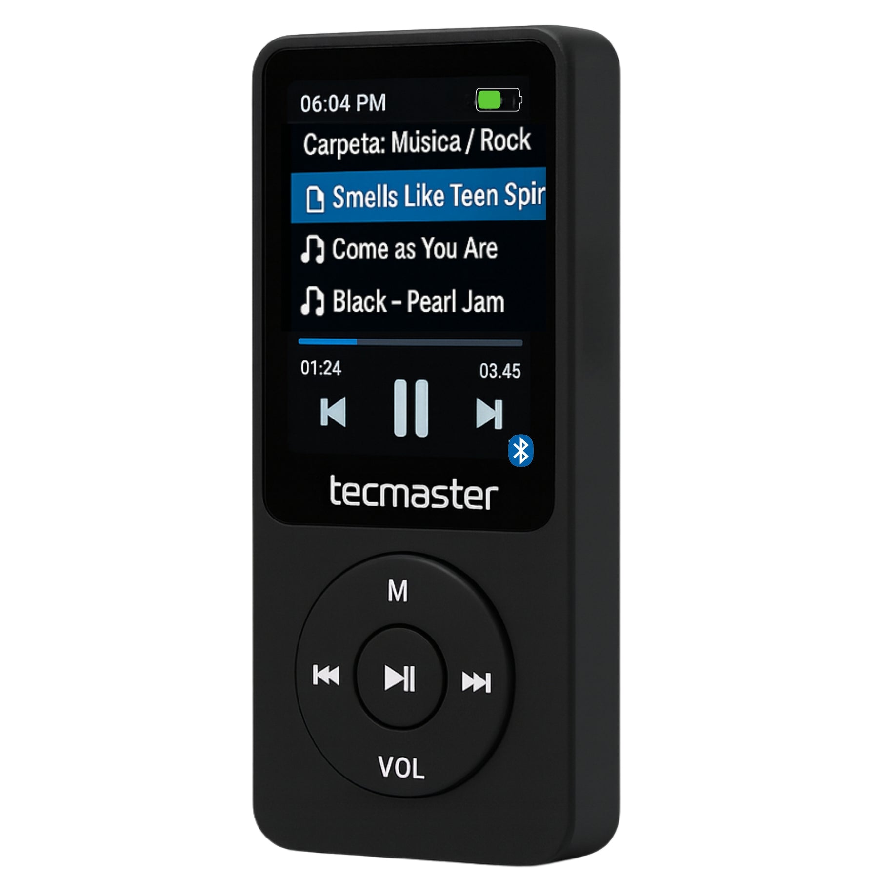 Reproductor MP3 16GB Bluetooth 5.0 Tecmaster TM-300523 Negro