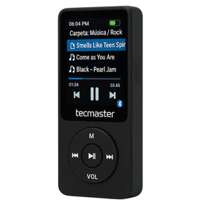 Reproductor MP3 16GB Bluetooth 5.0 Tecmaster TM-300523 Negro