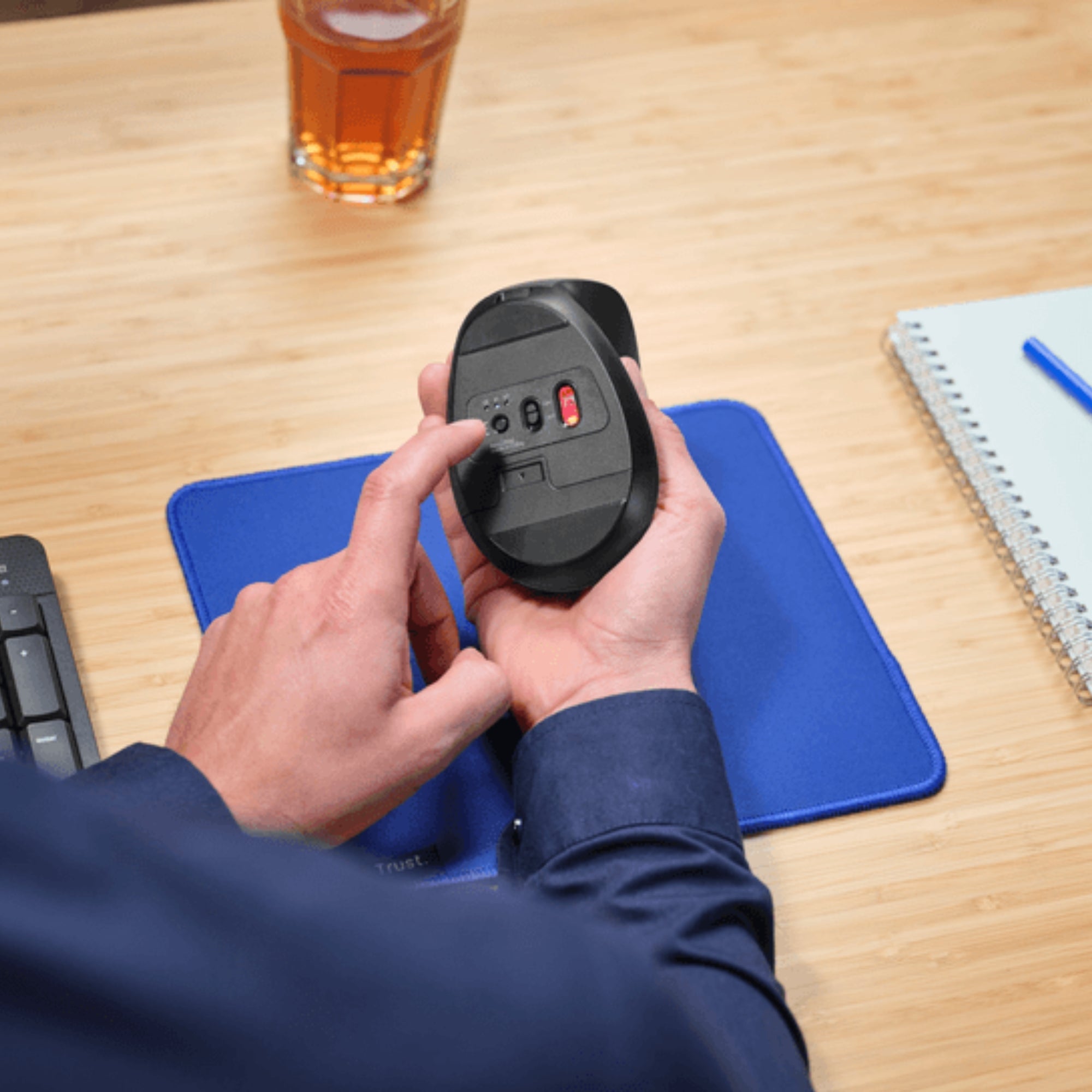 Mouse Inalámbrico Vertical Ergonómico Bayo+ Bluetooth / USB