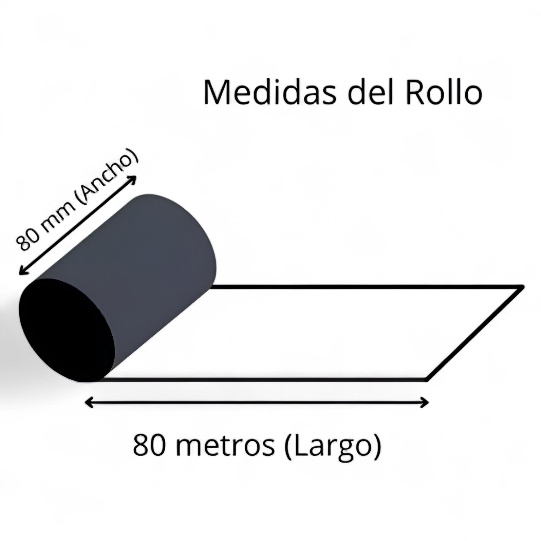 Rollo Térmico 80X80mm (Pack 10 Unidades) Premium Quality 59G