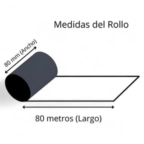 Rollo Térmico 80X80mm (Pack 10 Unidades) Premium Quality 59G