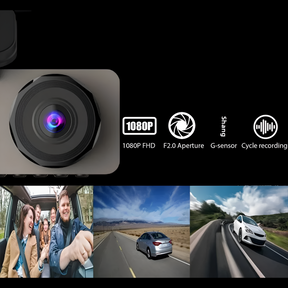 Dashcam FHD Con Visión Nocturna Dual Cámara - DVR Automotriz