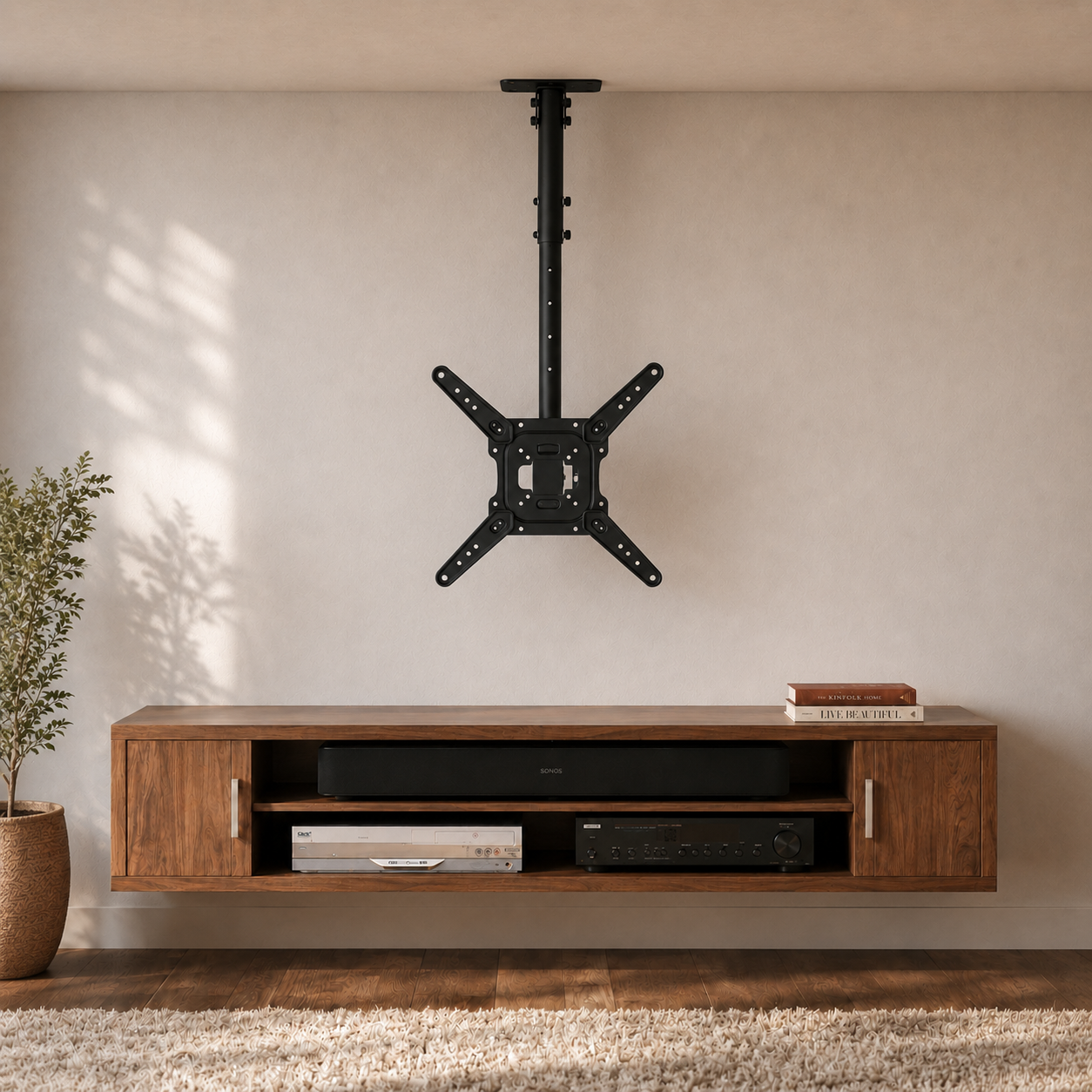 Soporte de TV de 32" a 55" para Techo de Acero Reforzado K89