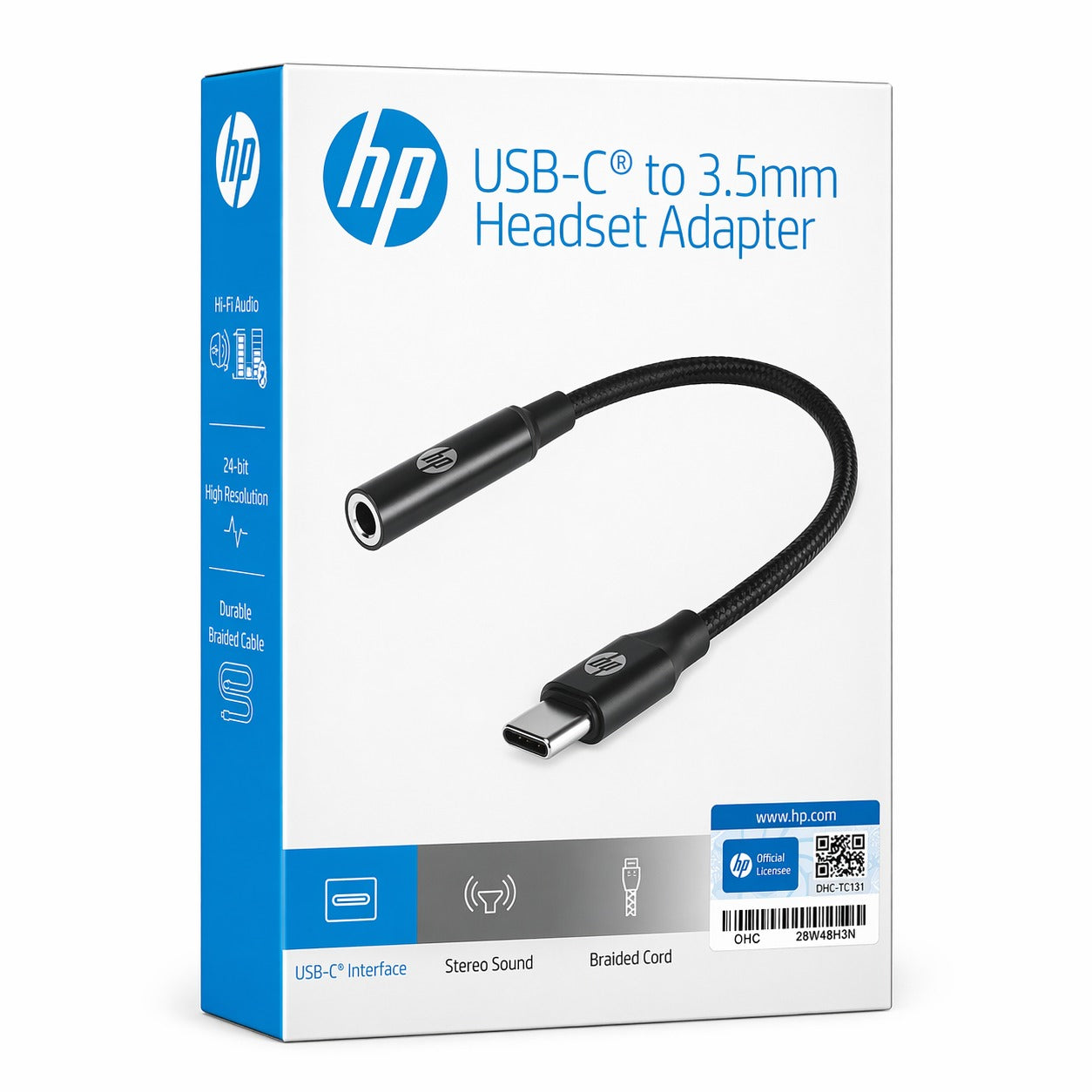 Adaptador para Audio USB-C a Jack 3.5mm HP HIFI DHC-TC131