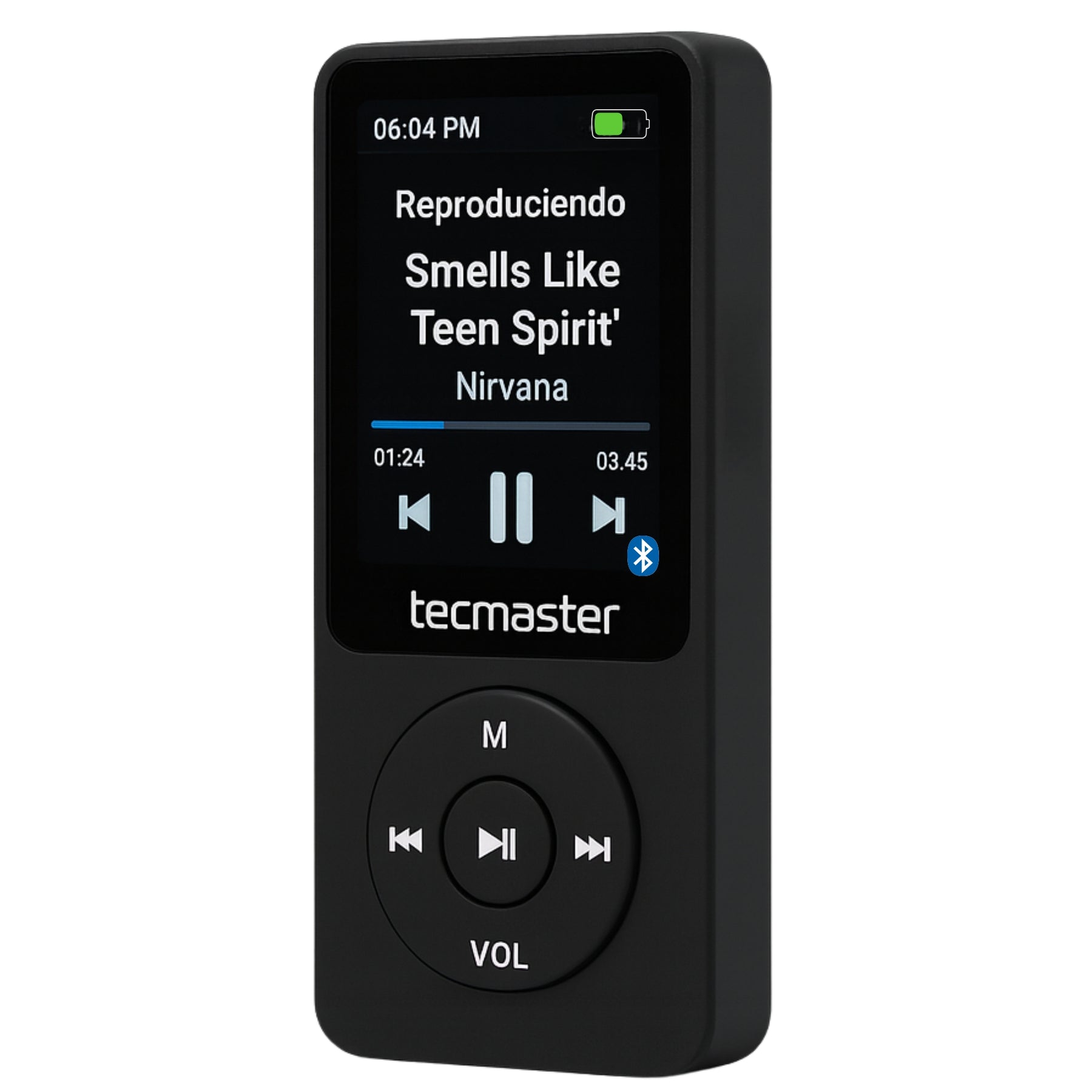 Reproductor MP3 16GB Bluetooth 5.0 Tecmaster TM-300523 Negro
