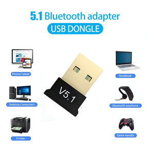 Receptor Bluetooth 5.1 USB 2.0 High Speed 24 Mbps