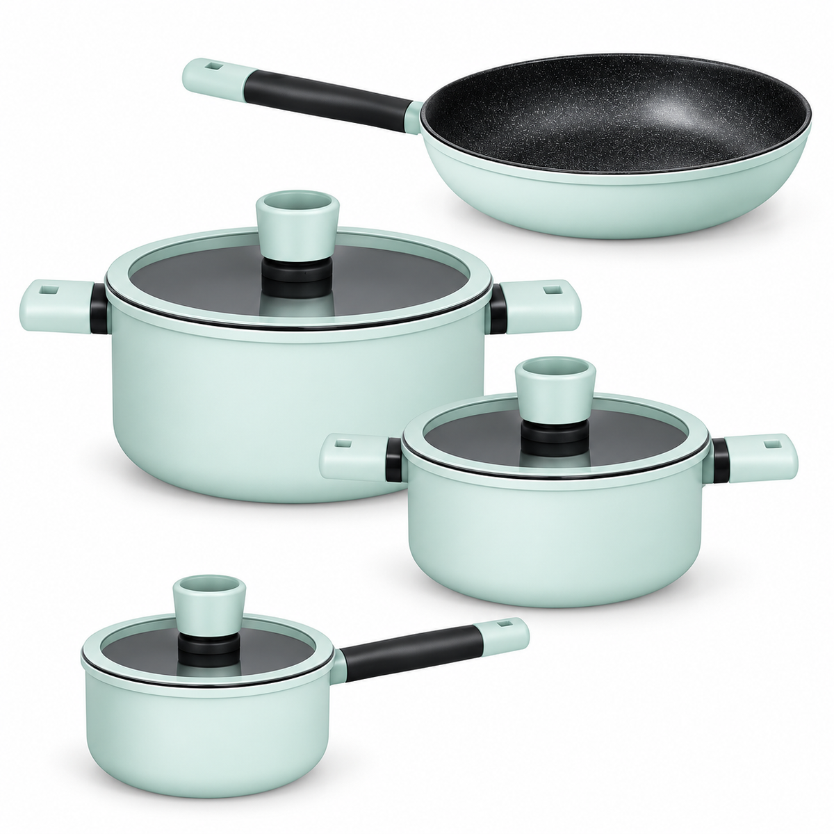 Pack Batería de Cocina Profesional KW Forged Aluminum Mint