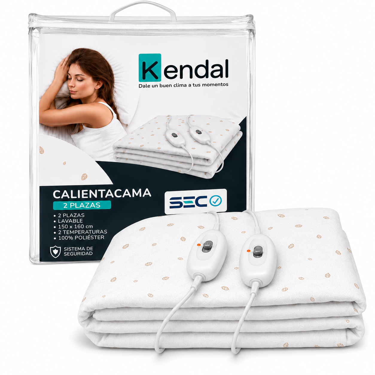 Calienta Camas Kendal 2 Plaza Lavable / 2 Temperaturas / SEC