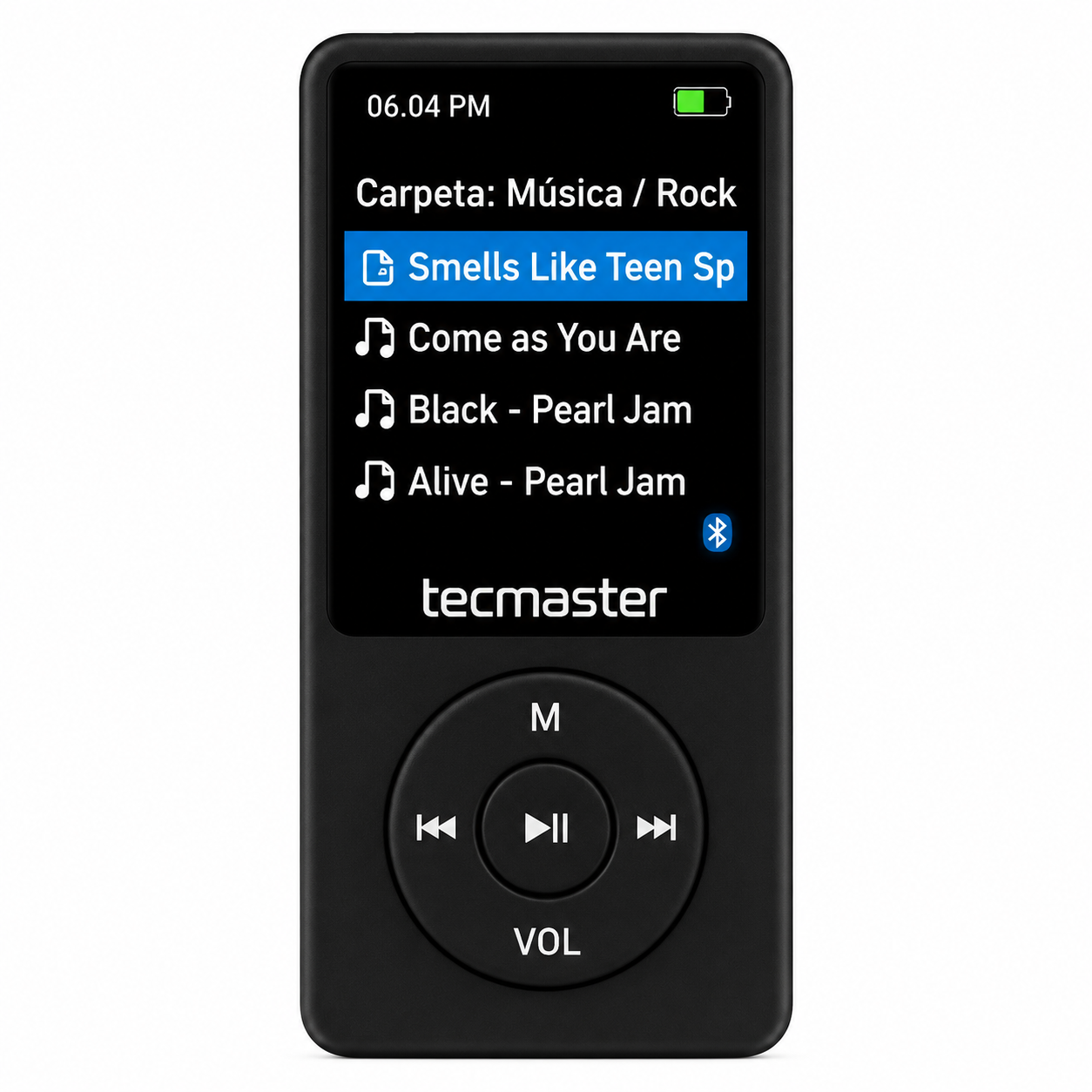 Reproductor MP3 16GB Bluetooth 5.0 Tecmaster TM-300523 Negro