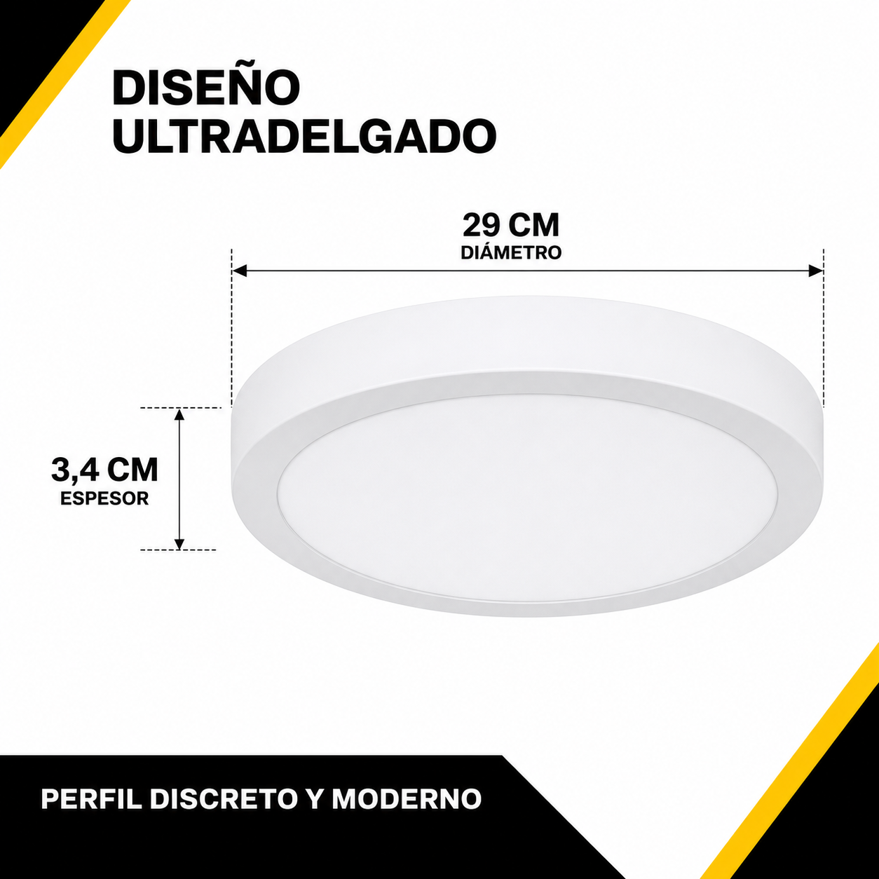 Plafón Led Sobrepuesto 24W CCT Luz Cálida/ Neutra/ Fría 29CM