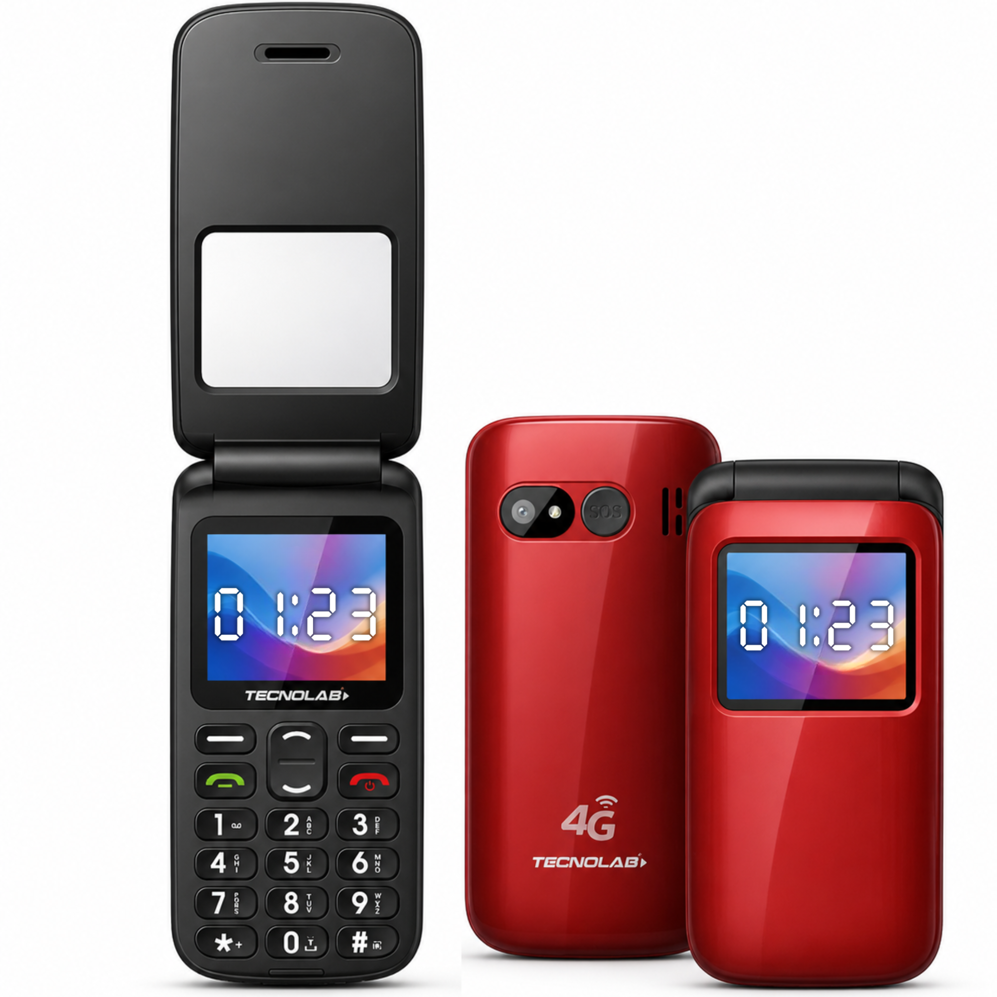 Teléfono Senior Adulto Mayor Almeja Red 4G 456R