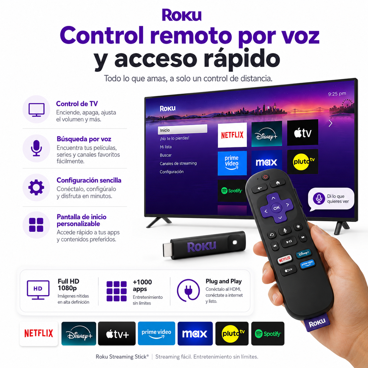 Roku TV Express FHD Streaming 1080p 60HZ Dual WIFI 2G & 5G