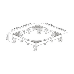 Plataforma Móvil con Ruedas para Refrigeradores & Lavadoras