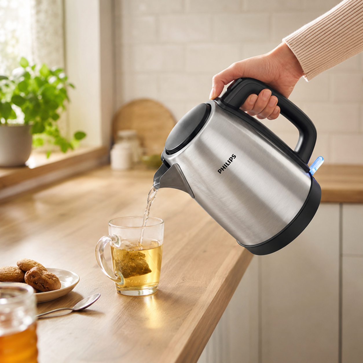 Hervidor Philips  1.7L Acero Inoxidable Base Giratoria 360°